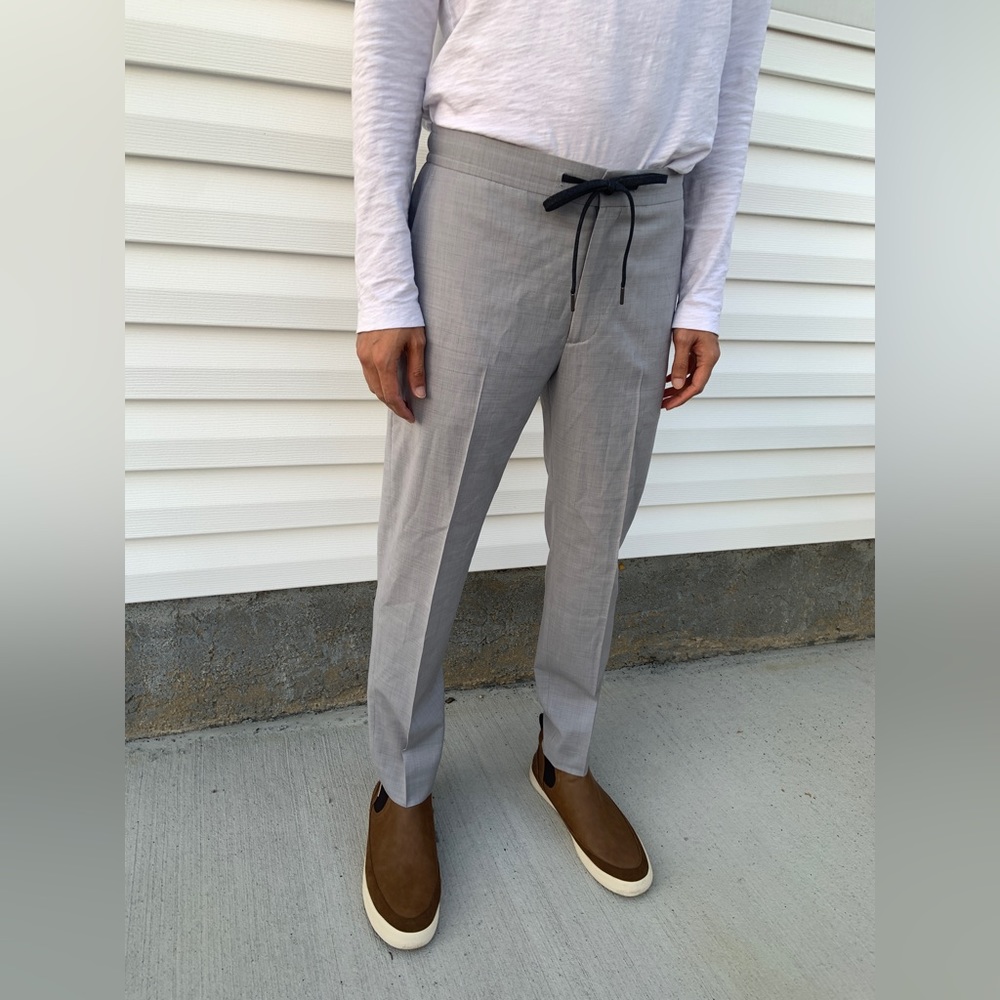 Theory men’s hunter pant in stretch wool drawstring size 32